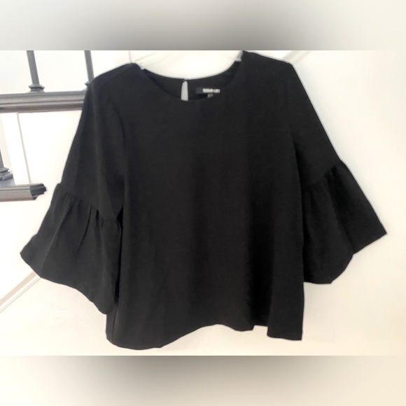 Sugarlips Black bell sleeve top size M - Picture 9 of 10
